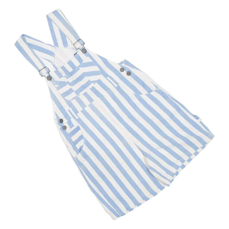 HONORS Carpenter Girls Dungarees Blue Relaxed Striped L W28 L4