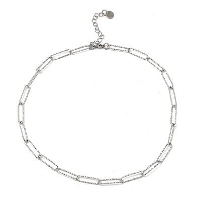 Non-Tarnish 304 Stainless Steel Paperclip Chain Necklace