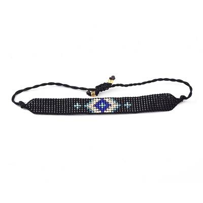Adjustable Glass Seed Beads Braided Bead Bracelets