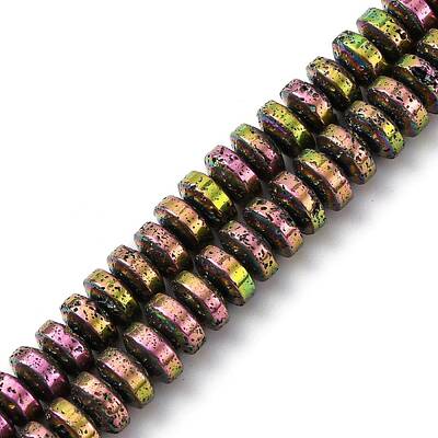 Electroplated Natural Lava Rock Beads Strands