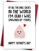 Fathers Day Card Funny Gift for Dad from Daughter Son Kids Unique Best Dad Present Gag Joke Idea Premium Quality 5.3x8.3\
