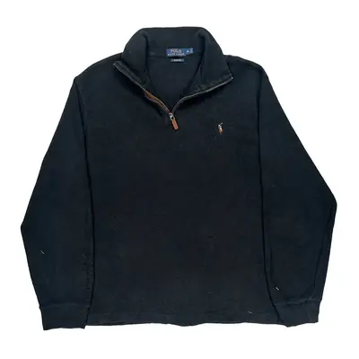 Polo By Ralph Lauren 1/4 Zip - XL Black Cotton