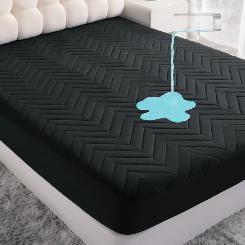 NTBAY Waterproof Mattress Protector, 100% Waterproof Fitted Sheet, Quilted Fitted Mattress Cover - Machine Washable - Soft An...