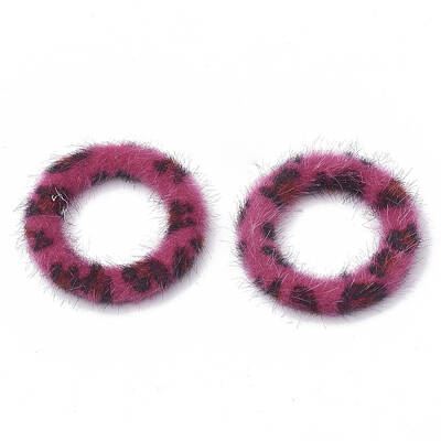 Faux Mink Fur Covered Linking Rings