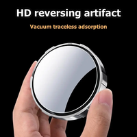 2 Pcs Car Rearview Mirror Suction Cup Small Round Mirror Car Reversing, 360 Auxiliary Ultra-clear Reflective Blind Spot Large...