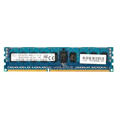 HP 647648-571 | 4GB DDR3-1600MHz PC3-12800 ECC Registered RDIMM CL11 1Rx4 1.5V 240-Pin Memory Module