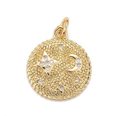 Brass Micro Pave Cubic Zirconia Pendants