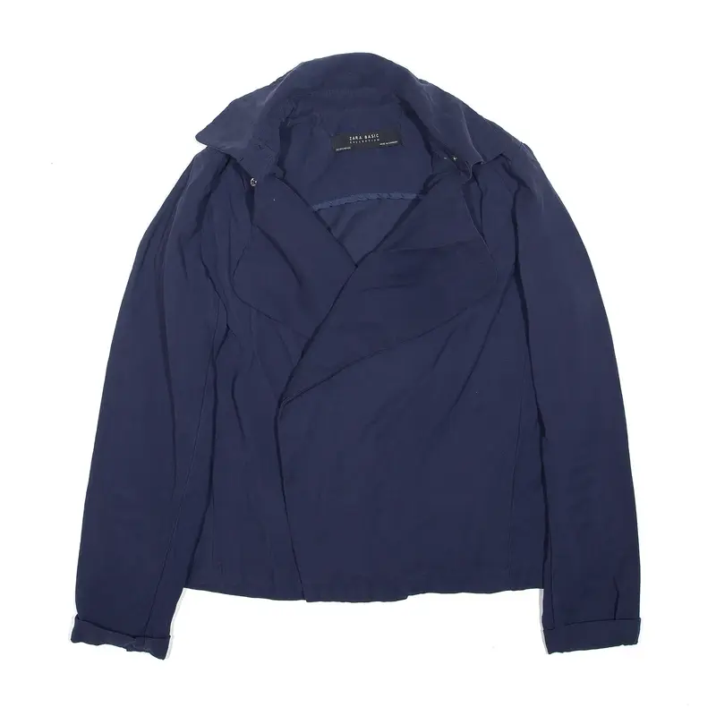 ZARA Basic Jacket Blue Womens S