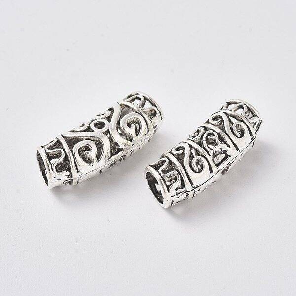 Tibetan Style Alloy Tube Beads
