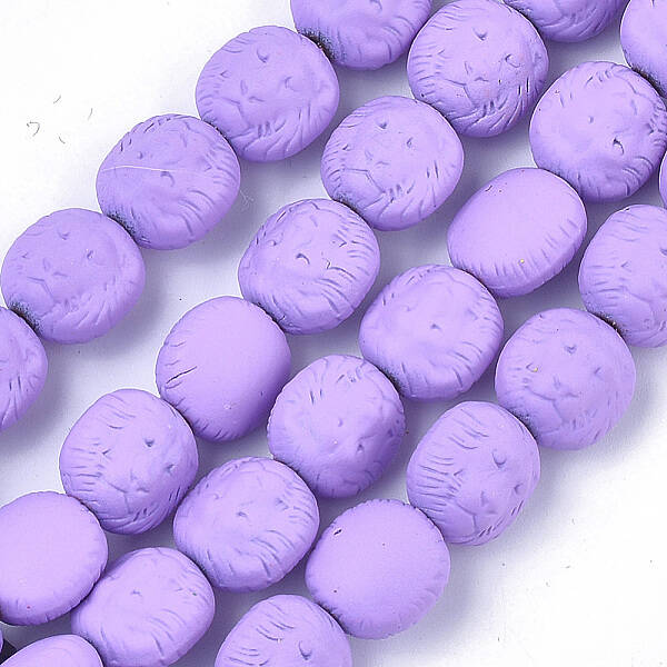 Spray Painted Non-magnetic Synthetic Hematite Beads Strands
