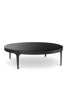 Bronze Frame Black Coffee Table | Eichholtz Artemisa - L