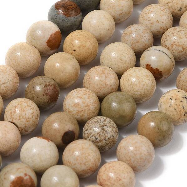 Natural Picture Jasper Beads Strands