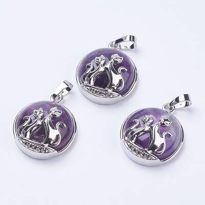 Natural Amethyst Pendants
