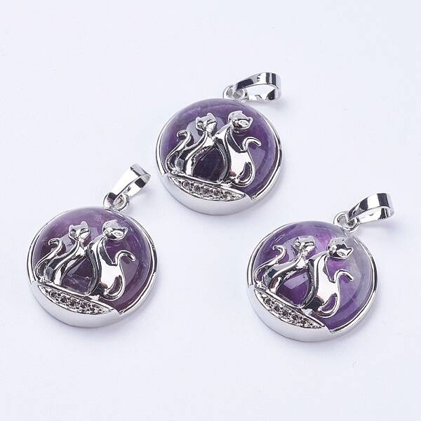Natural Amethyst Pendants