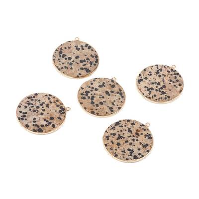 Natural Dalmatian Jasper Pendants