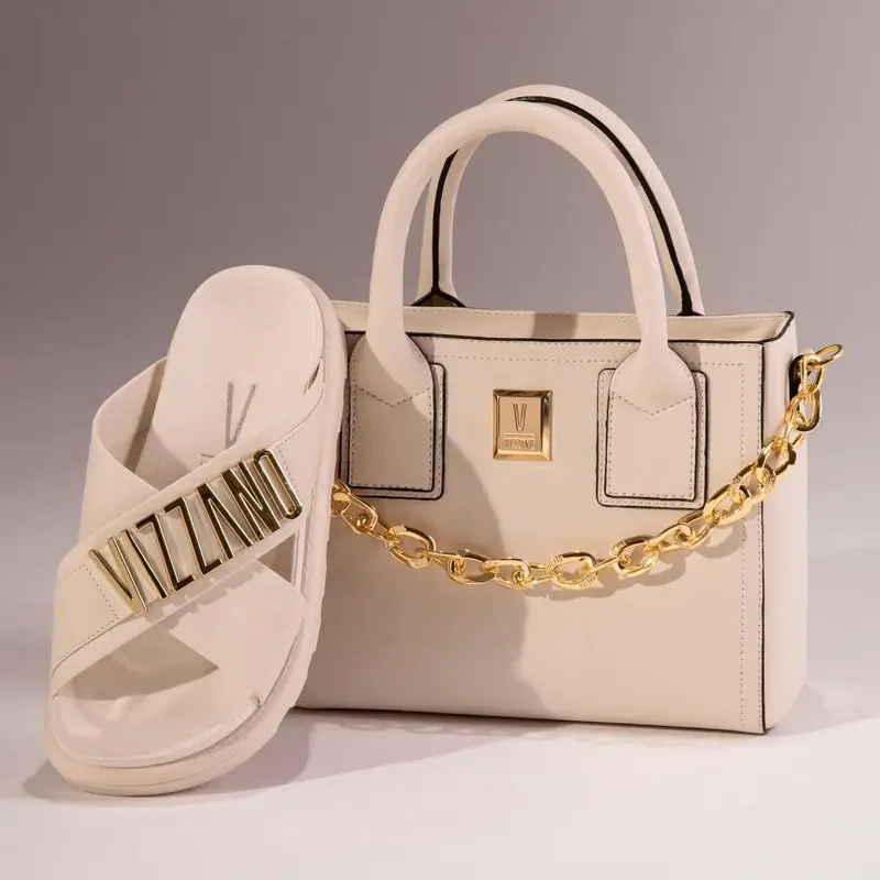 Vizzano GOLDEN LOGO Faux Leather Platform Sandals with Gold Lettering Crisscross Straps for Women's Summer Footwear Elegant W...