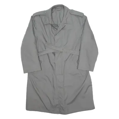 TAILOR DRESS Belted Mens Trench Coat Grey L