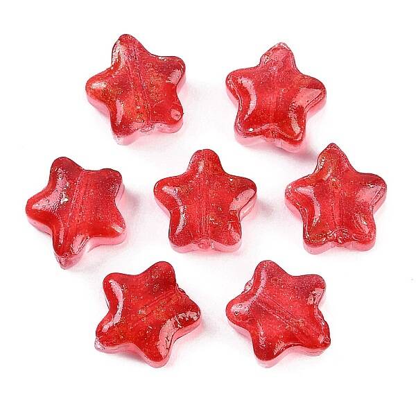 Transparent Spray Painted Glass Beads