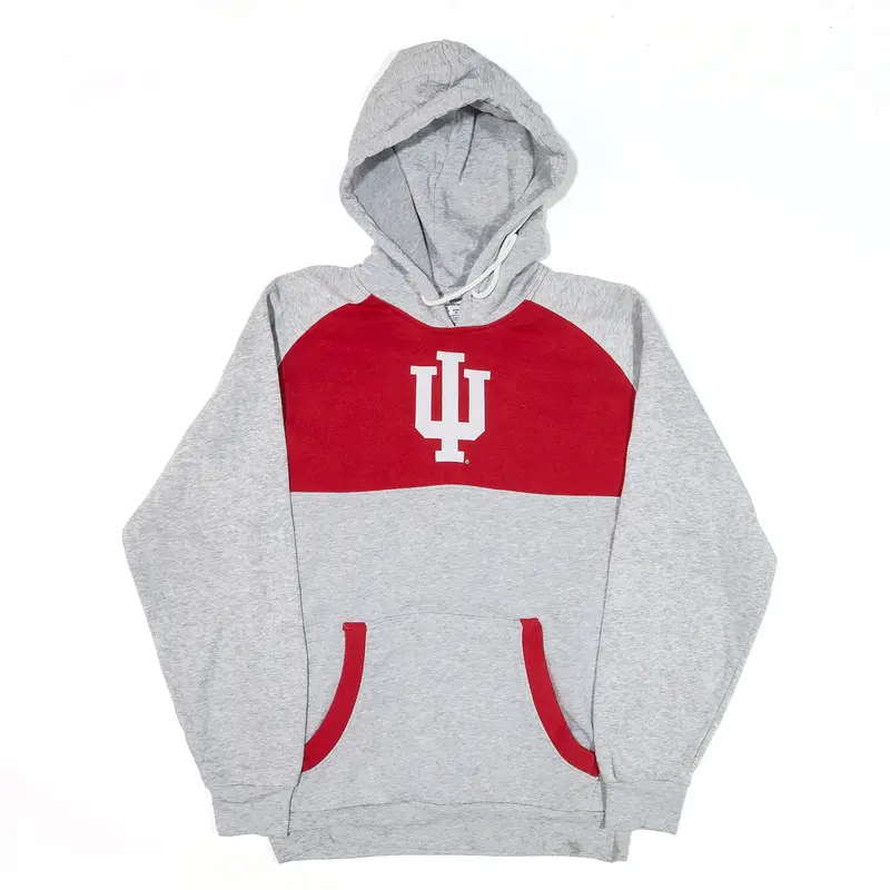 CHAMPION Indiana Hoosiers Hoodie Grey Pullover Mens S