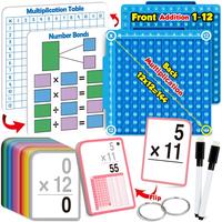 Multiplication Flash Cards + Math Board, Math Manipulatives Math Flash Cards, Math Games Time Table Chart Flashcards