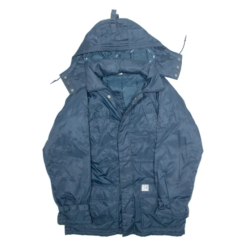 HELLY HANSEN Mens Rain Jacket Blue Nylon Hooded XL