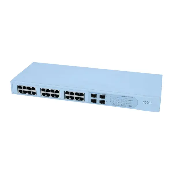 3C16487 3Com 2824 24 x RJ-45 Ports 10/100/1000Base-T + 4 x SFP Ports Layer 2 Managed Rack-mountable Gigabit Ethernet Network ...