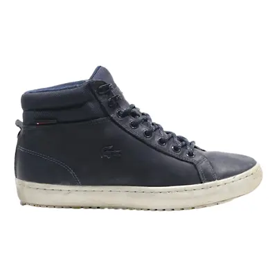 LACOSTE High Top Trainers Blue Leather Mens UK 6.5