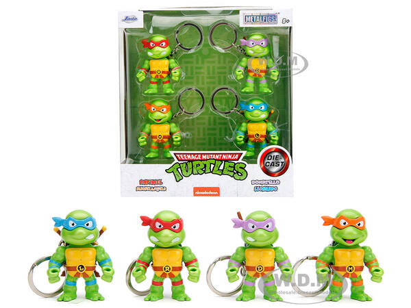 Set of 4 Diecast Figure Key Chains \