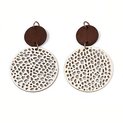 Flat Round Leather Pendants