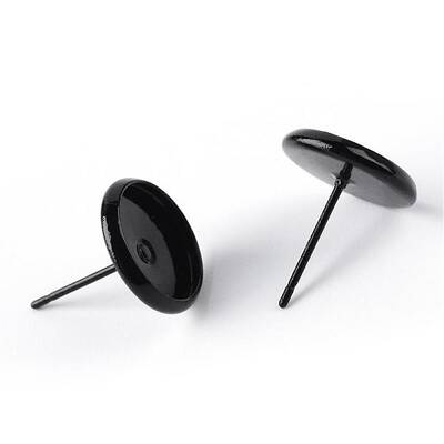 Spray Painted Brass Stud Earring Settings