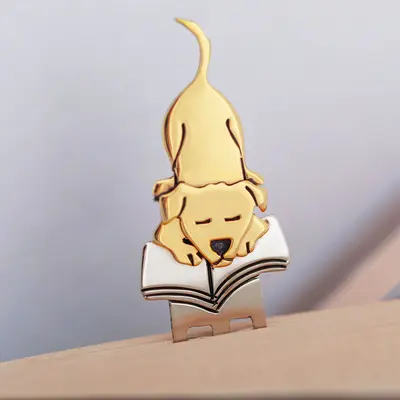 Pet Book Lover Mixed Metal Bookmark - Cat