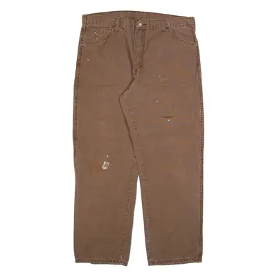 DICKIES Mens Trousers Brown Relaxed Straight W38 L30