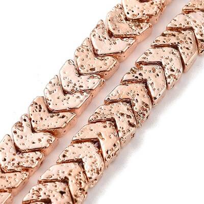 Electroplated Natural Lava Rock Beads Strands