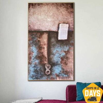 Original Brown Paintings On Canvas Modern Rich Textured Art Unique Fine Art Contemporary Art | ALLURING DUST 41.3"x23.6&...