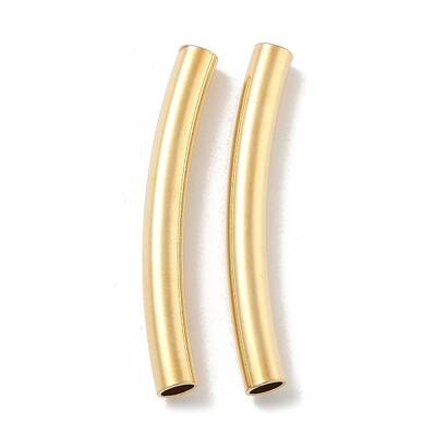 Brass Curved Tube Beads