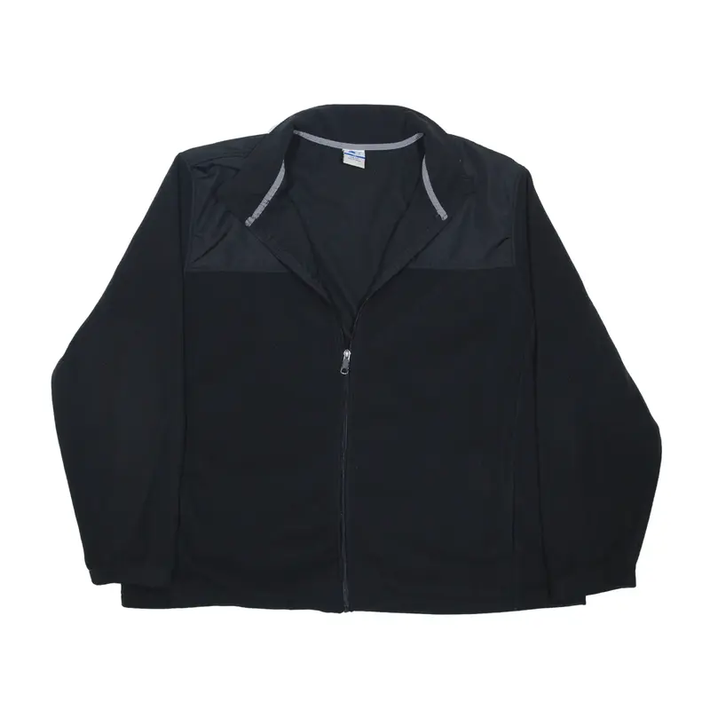 STARTER Fleece Jacket Black Mens 2XL