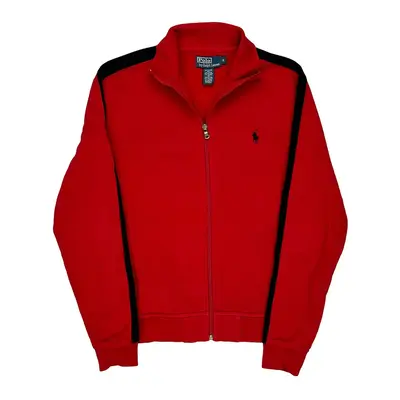 Polo By Ralph Lauren Zip Up - Small Red Cotton Blend