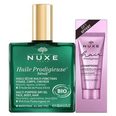 Nuxe Prodigieux® Organic Neroli Oil 100ml + Prodigiosi® Hair Shampoo 30ml