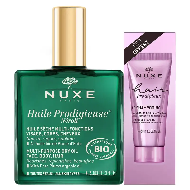 Nuxe Prodigieux® Organic Neroli Oil 100ml + Prodigiosi® Hair Shampoo 30ml
