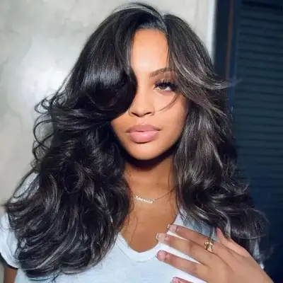 Tinashe Layers U Part Butterfly Loose Body Wave & Yaki Straight & Straight Human Hair U Part Wigs Real Scalp Beginner Friendl...