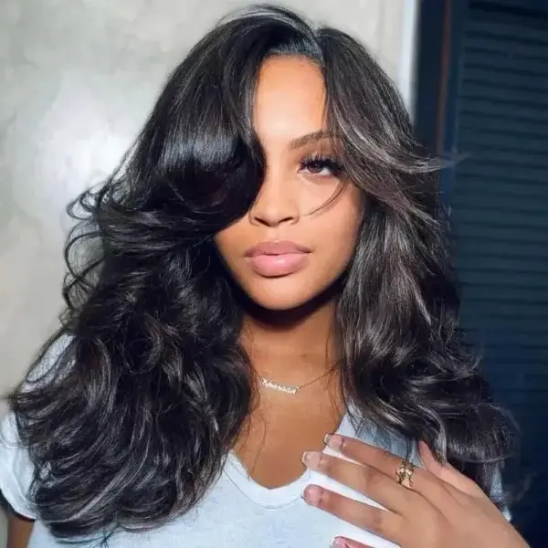 Tinashe Layers U Part Butterfly Loose Body Wave & Yaki Straight & Straight Human Hair U Part Wigs Real Scalp Beginner Friendl...