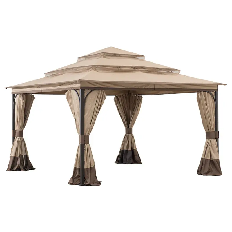 SUNJOY Khaki Replacement Canopy For tini 3-Tiered Soft Top Gazebo (13x13 FT) A101012300/A101012310 Sold At SunNest