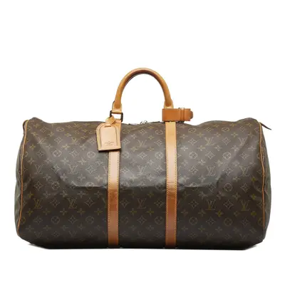 Pre-owned Louis Vuitton Canvas x Monogram Canvas travel bags Louis Vuitton\tMonogram Keepall 55 Travel Bag