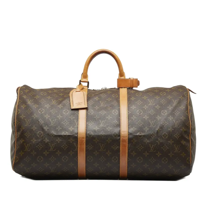 Pre-owned Louis Vuitton Canvas x Monogram Canvas travel bags Louis VuittontMonogram Keepall 55 Travel Bag