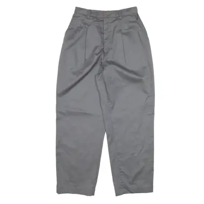 LEVI'S Pleated Trousers Grey Relaxed Tapered Womens W24 L24