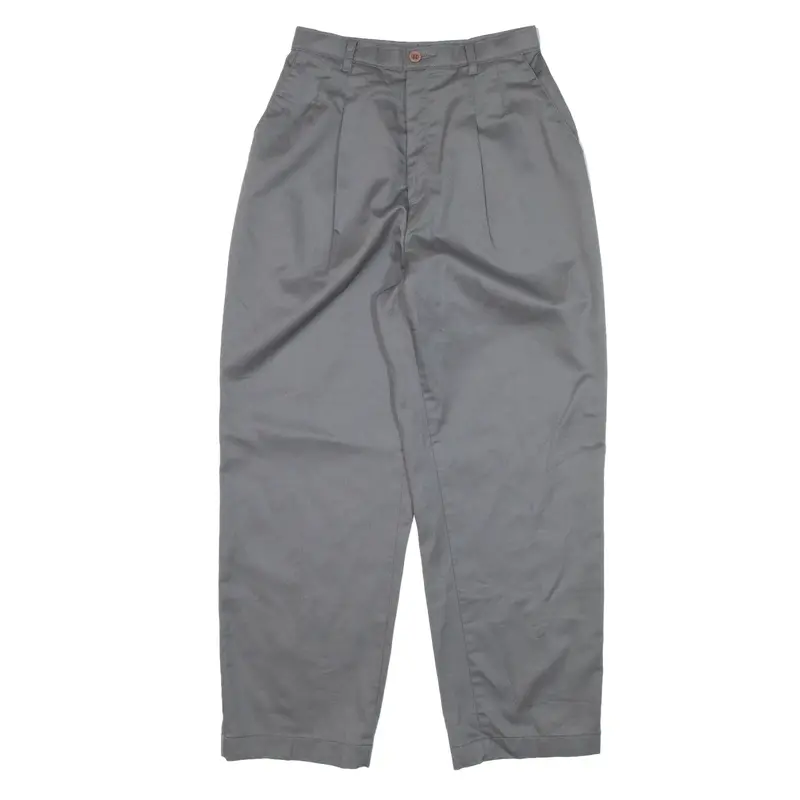 LEVI'S Pleated Trousers Grey Relaxed Tapered Womens W24 L24