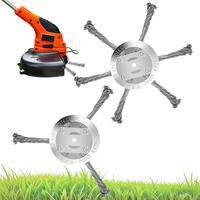 6 Inch Steel Wire Rotary Brush Cutter Trimmer Head(Fits 5mm Shaft), 3/6 Blade Heads Mower Trimming Replacement Head- Scratch ...