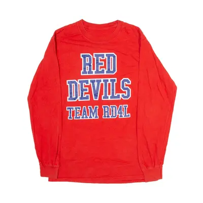 Red Devils Team RD4L USA T-Shirt Red Long Sleeve Boys L
