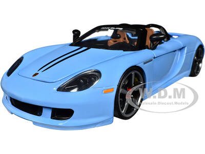 Porsche Carrera GT Convertible Blue with Black Stripes \