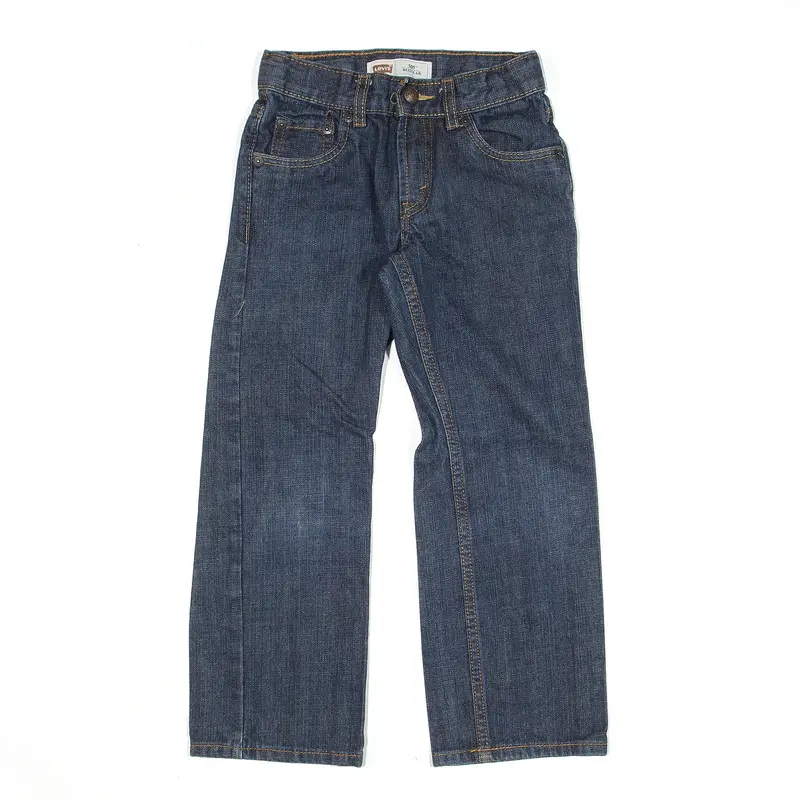 LEVI'S 505 Jeans Blue Denim Regular Straight Boys W21 L21